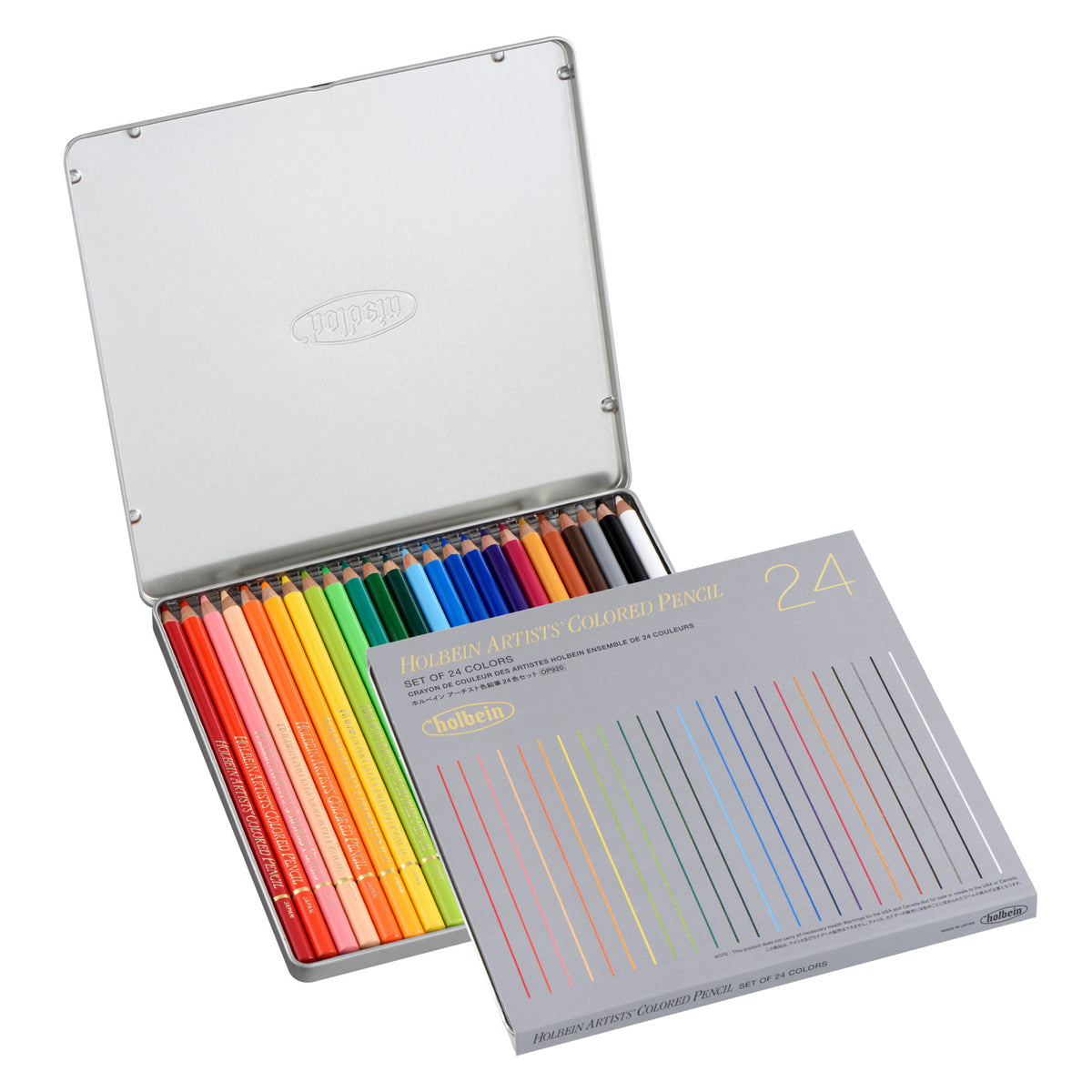 Holbein trélitir í setti (24stk) - Basic