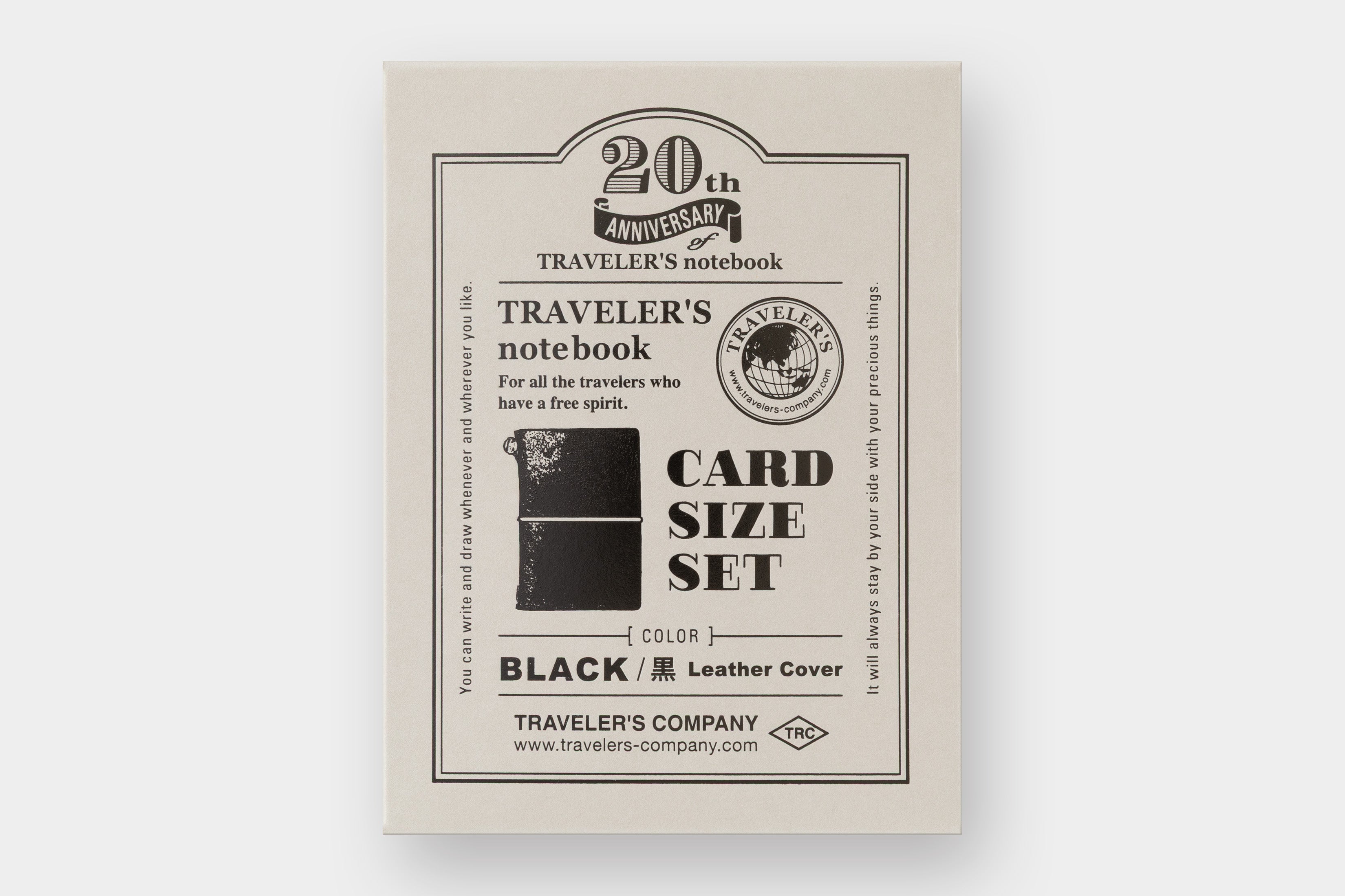 TRAVELER’S notebook Card Size 20th Anniversary Set - Black