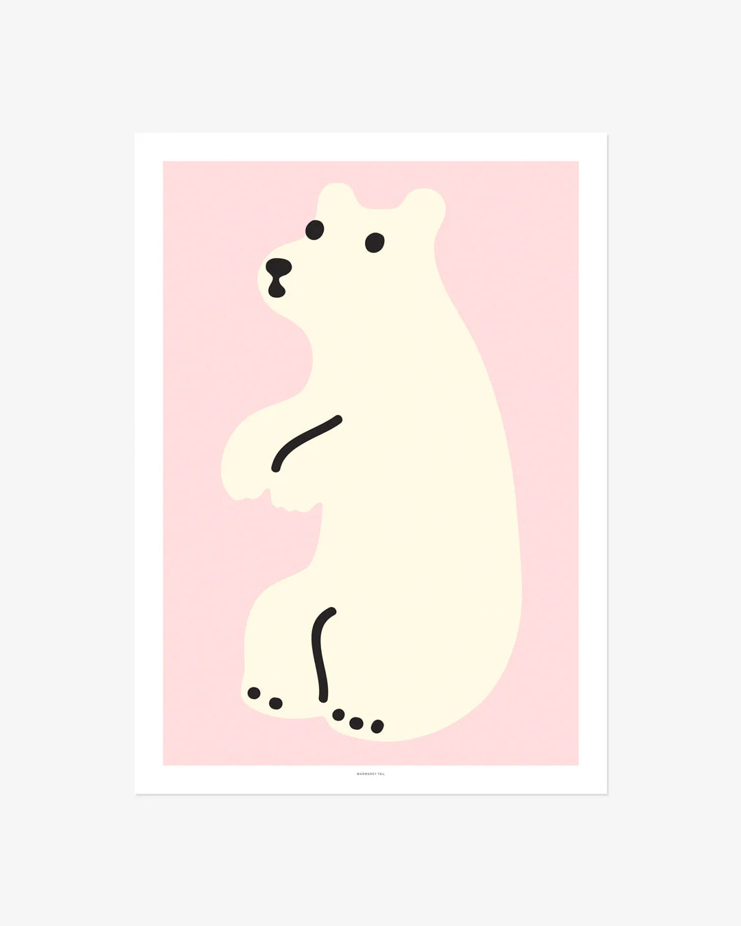 Warmgrey tail plakat - HUGGY BEAR PINK [300x400mm]