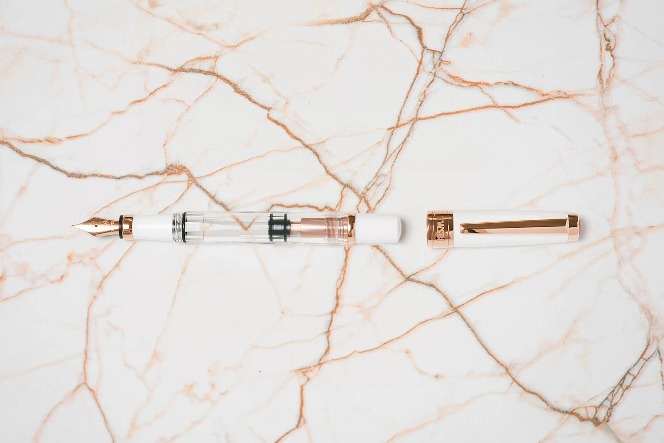 TWSBI Diamond 580 Rose Gold II Fountain Pen White - EF/F/M NIB