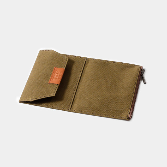 TF Traveler's Notebook Cotton Zipper Case Passport Size - OLIVE