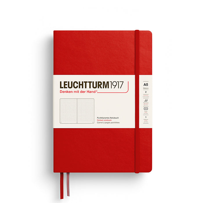 LEUCHTTURM1917 Notebook - A5 Hard Cover Cherry (dotted)