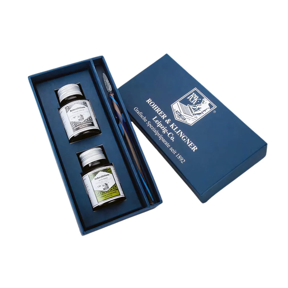 Skrautskriftarsett frá Rohrer & Klingner