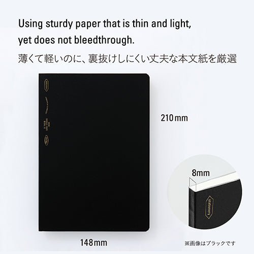 STÁLOGY 1/2 Year Notebook Blank Black [A5]