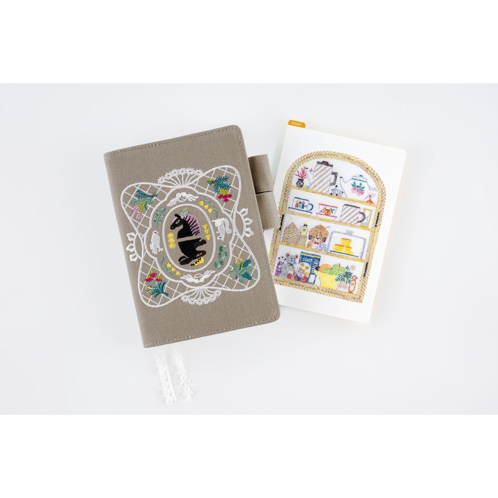 iyo okumi: Hobonichi Pencil Board for A6 Size (Happy Tea Time - Teapot Shelf)