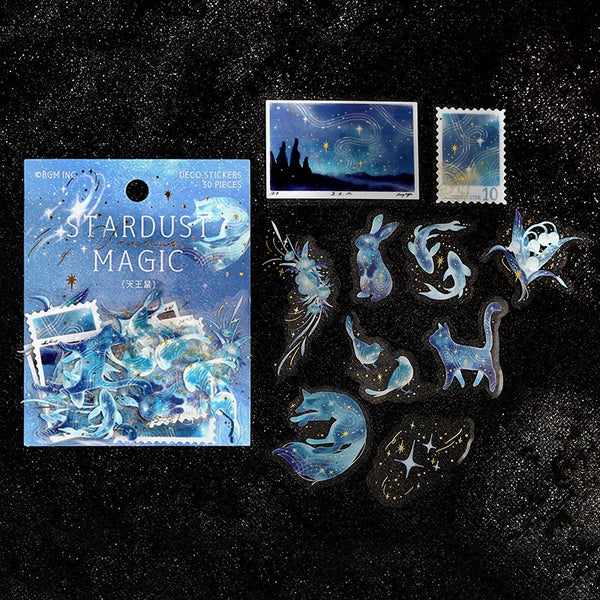 BGM 30 límmiðar með gyllingu, Stardust Magic - Uranus