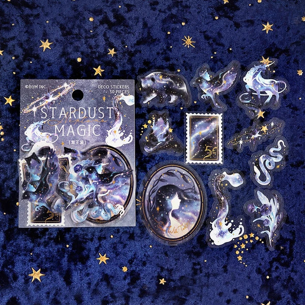BGM 30 límmiðar með gyllingu, Stardust Magic - Neptune