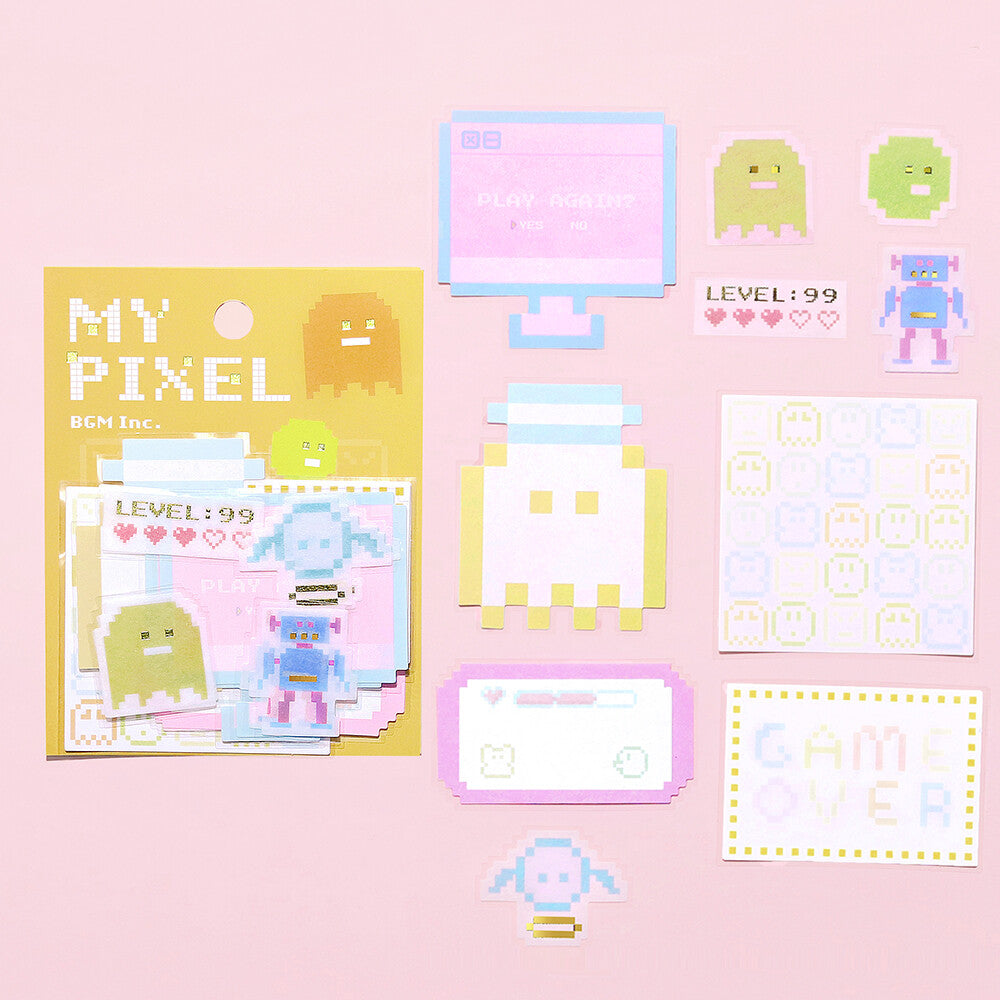 Dagbókarlímmiðar - My Pixel gulur pakki