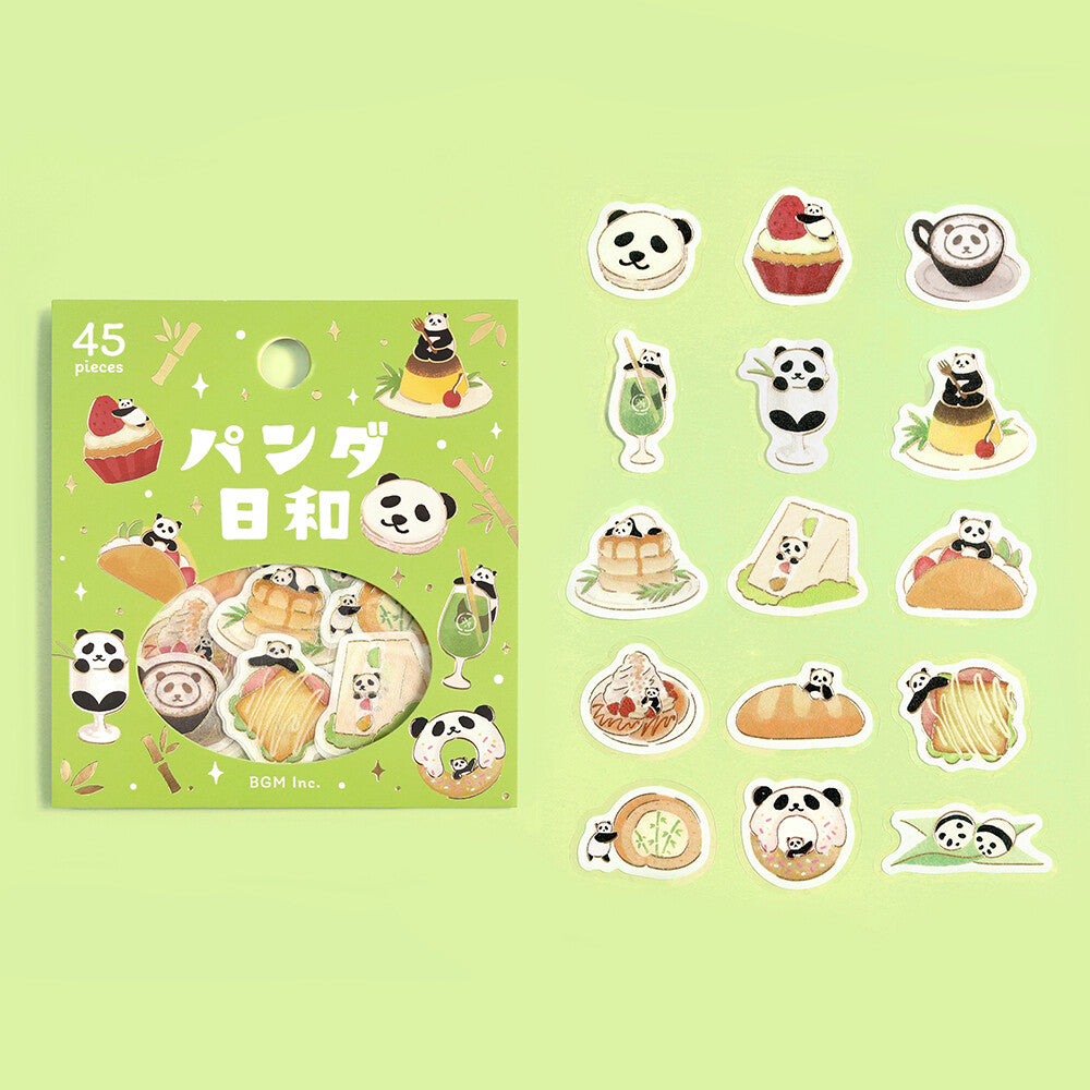 Dagbókarlímmiðar - Panda rekur kaffihús