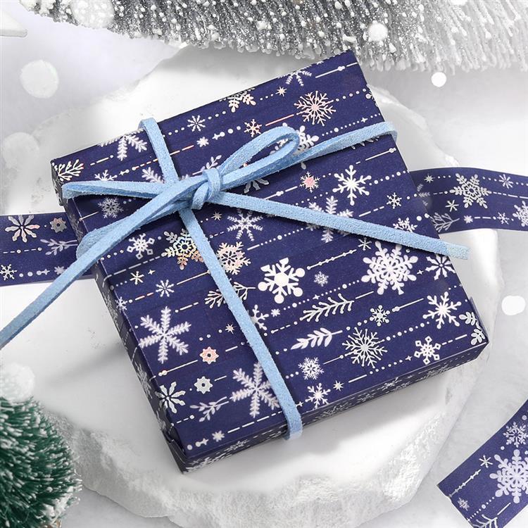 Skrautlímband (15mm x 5m) - snjókoma