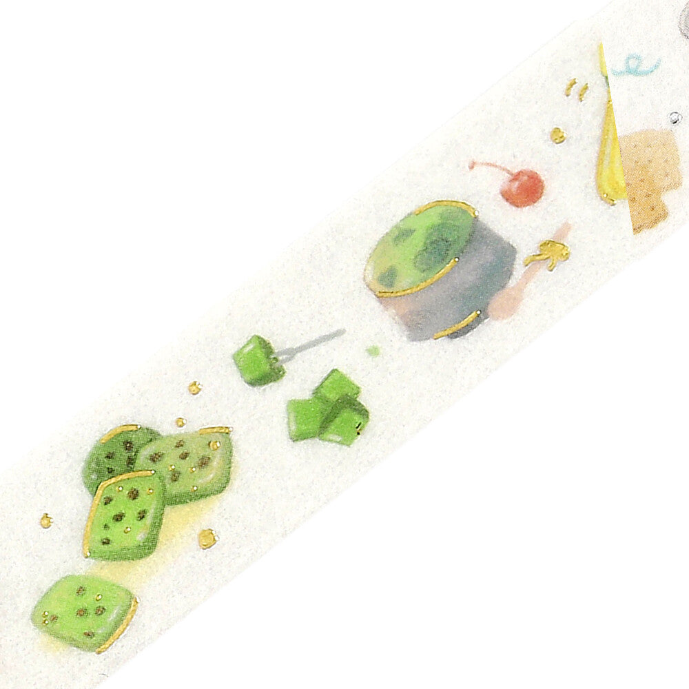 Skrautlímband - matcha