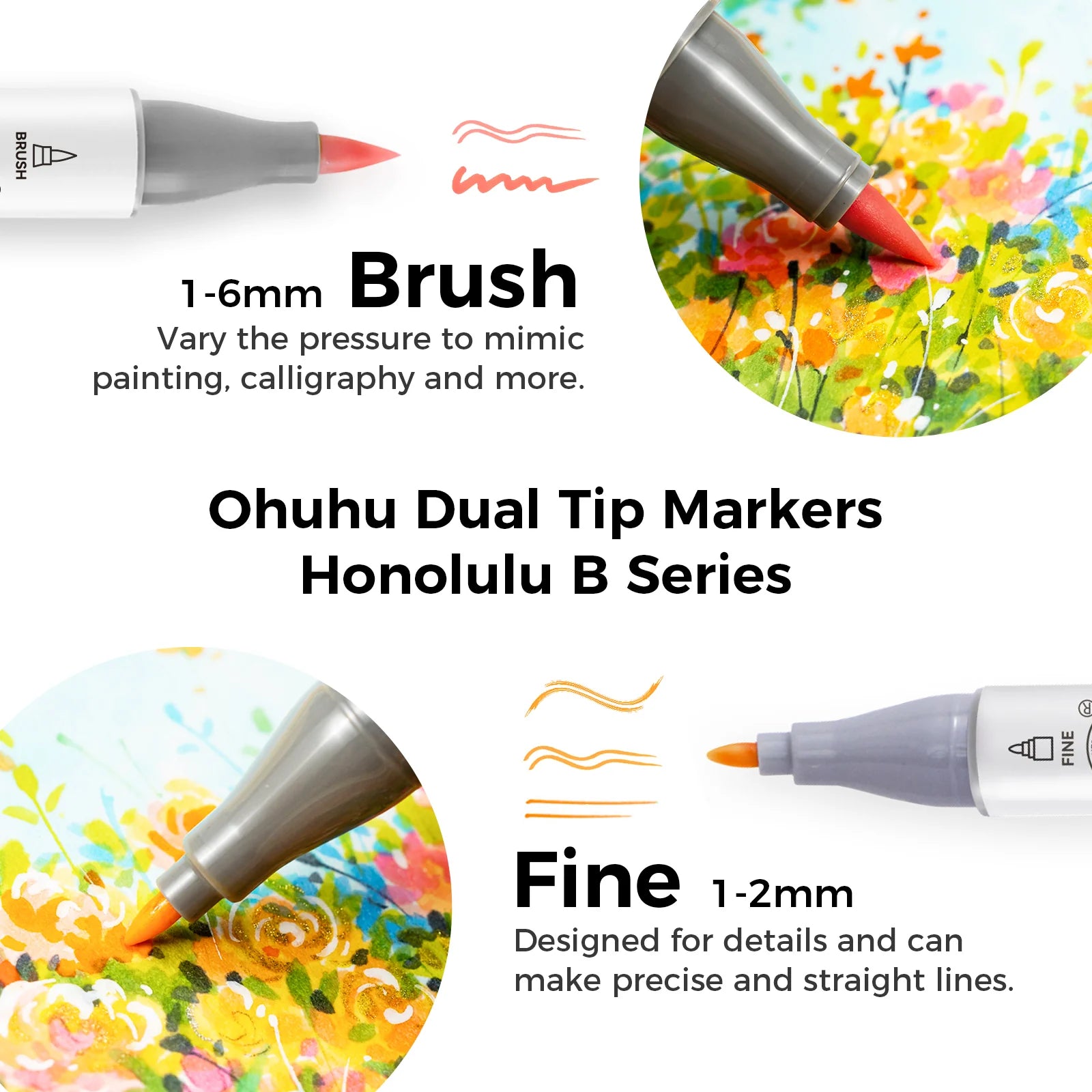 Ohuhu Honolulu B [48stk - brush&fine] Mid-tone