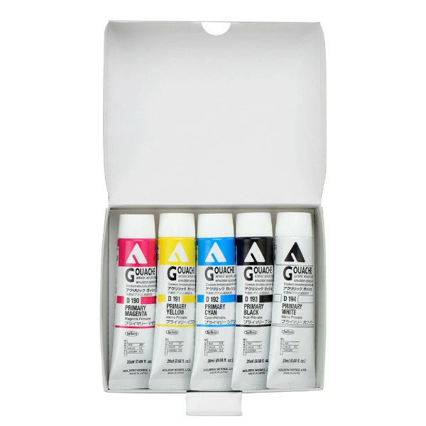Holbein Akrýl Gvass (Acrylic Gouache) 5 x 20ml túbur