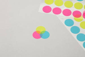 STÁLOGY Circular Masking Tape Patches 16mm Shuffle Neon