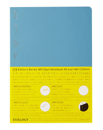 STÁLOGY 1/2 Year Notebook Gridded Blue [A5]