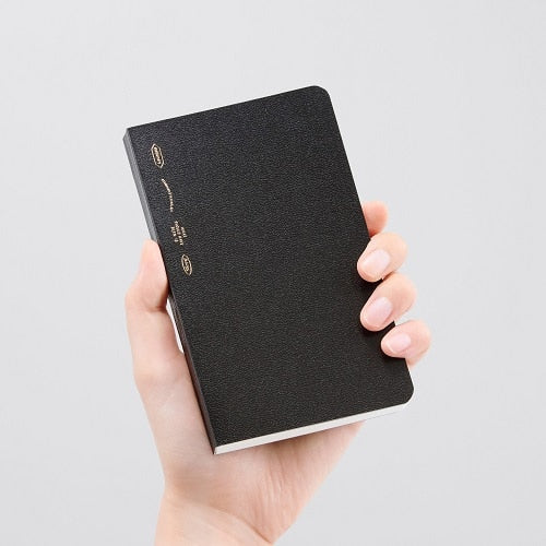 STÁLOGY 1/2 Year Notebook [A6] Slim Grid Black