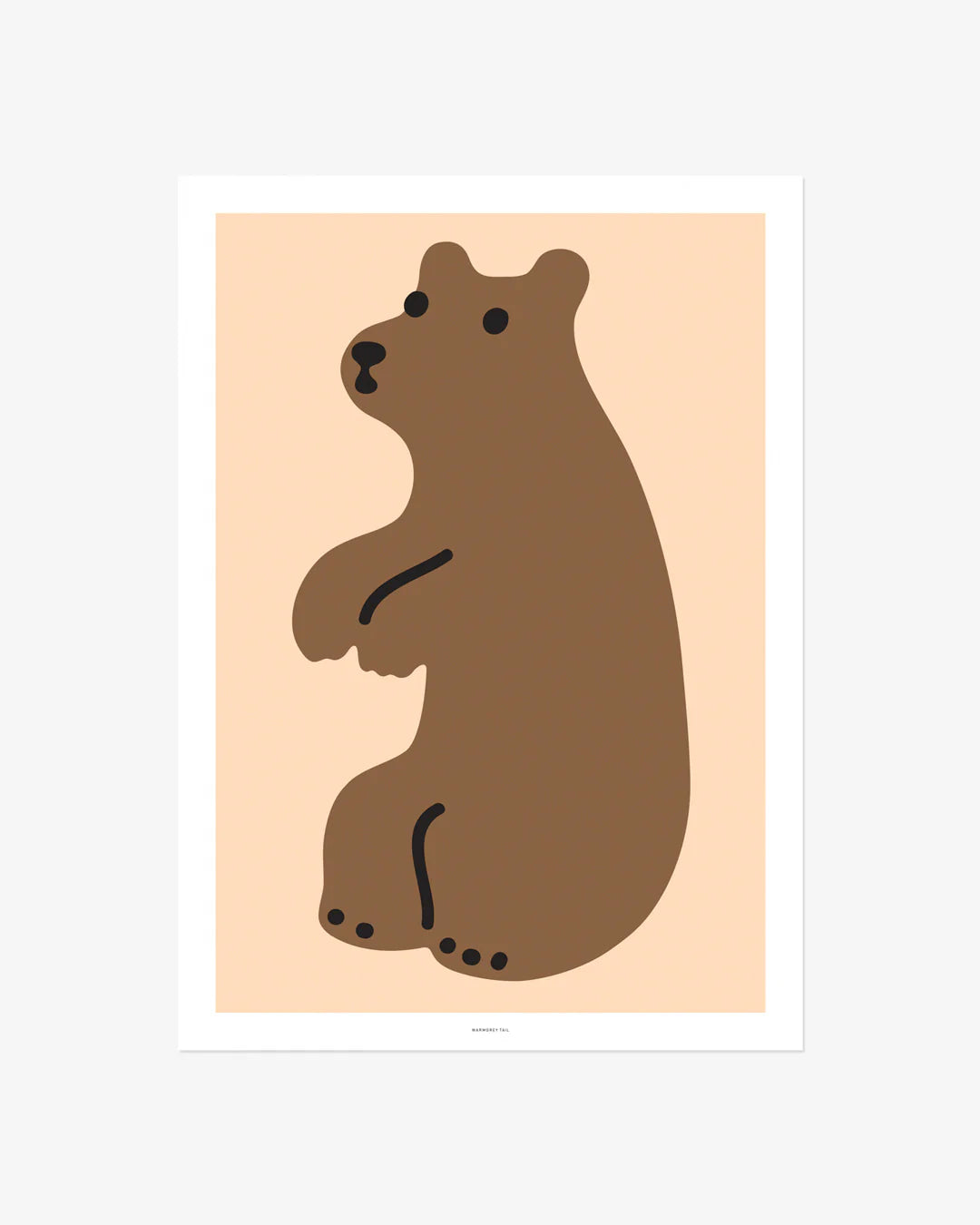 Warmgrey tail plakat - HUGGY BEAR BROWN [500x700]