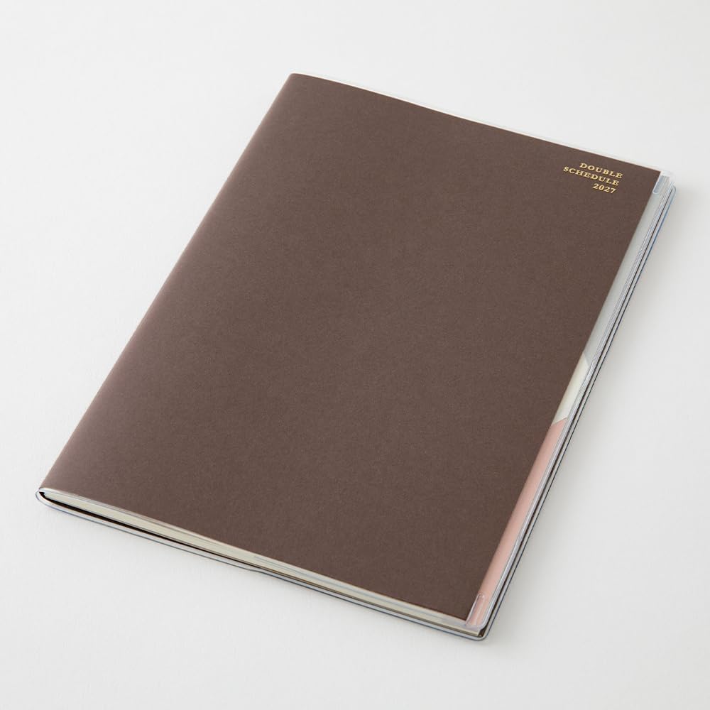 Midori dagbók [B6 - 2027] Double Schedule Dark Brown