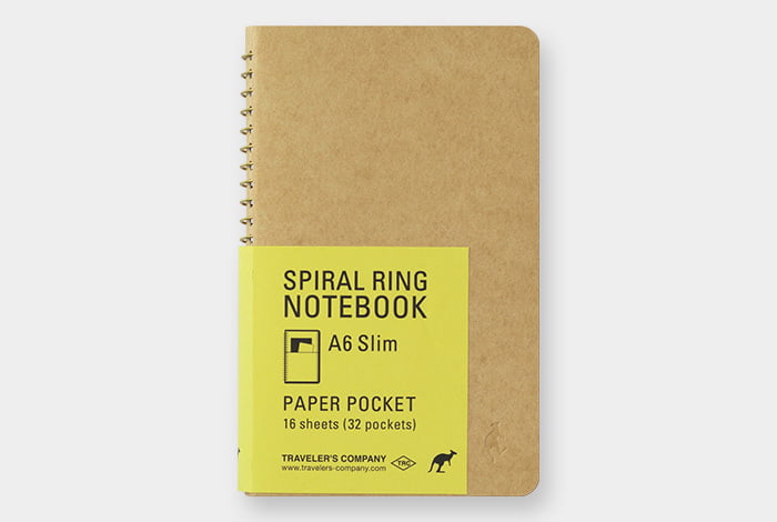 TRC SPIRAL RING NOTEBOOK A6 Slim Paper Pocket