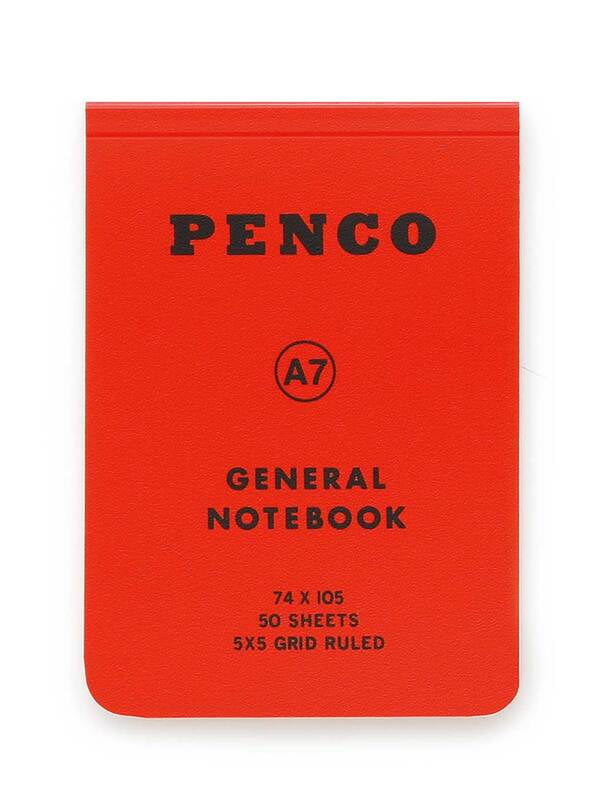 Penco PP rúðustrikuð glósubók (A7) Red