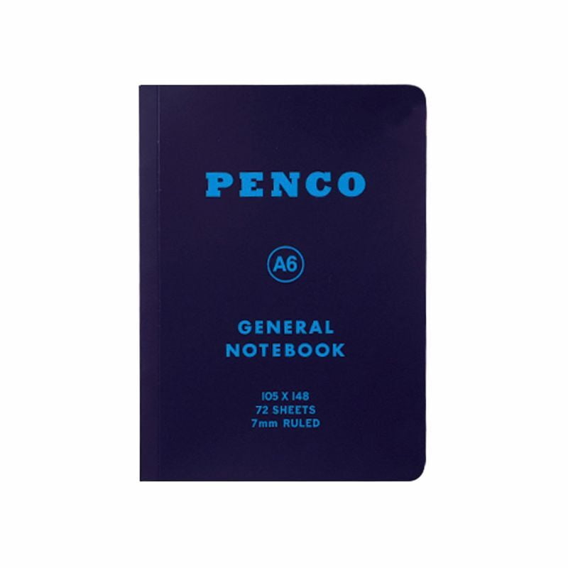 Penco PP línustrikuð glósubók (A6) Navy
