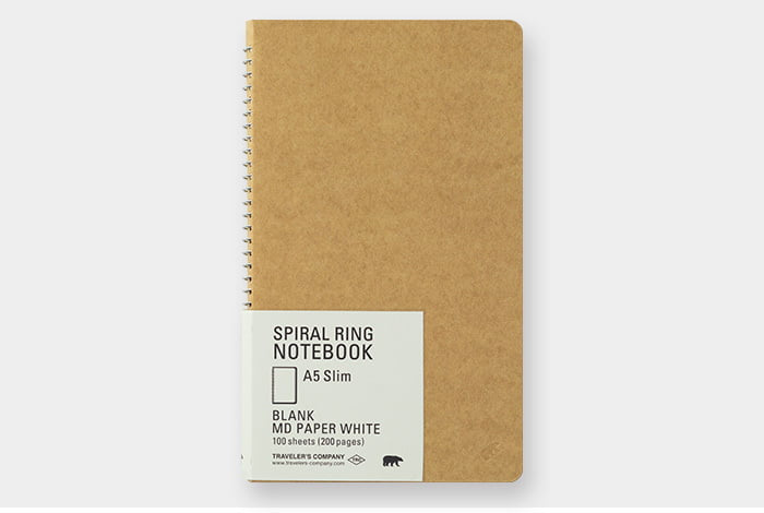 TRC SPIRAL RING NOTEBOOK A5 Slim MD White