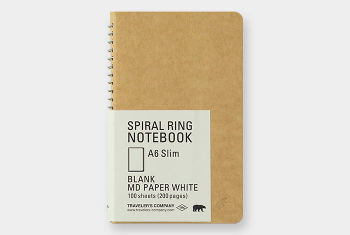 TRC SPIRAL RING NOTEBOOK A6 Slim Paper MD White