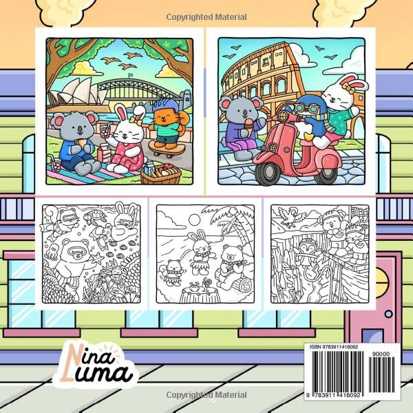 Litabók - Snuggly Friends Traveling the World