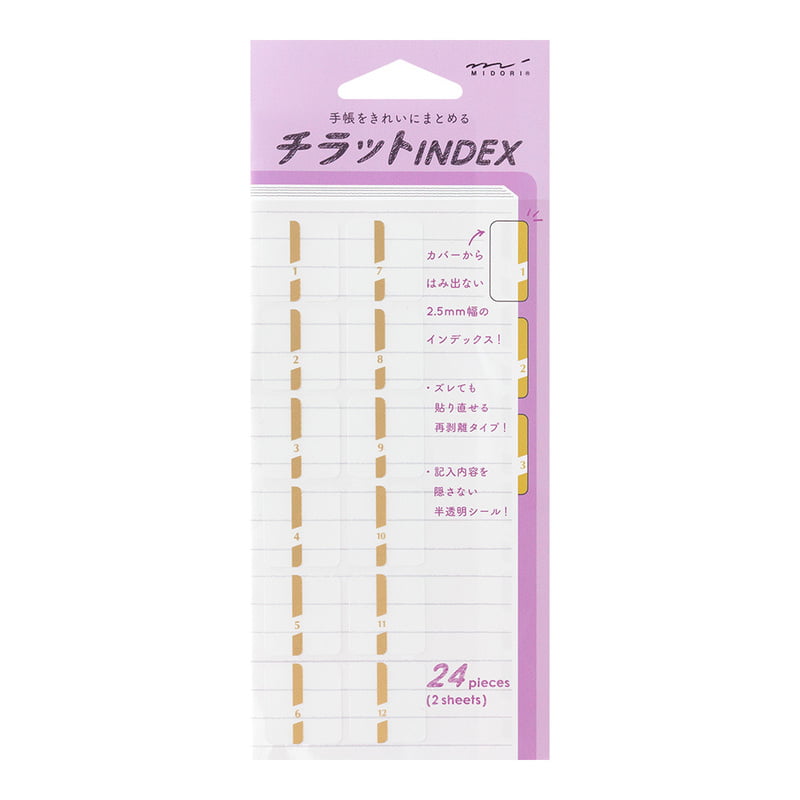 Index Label Chiratto Number Gold