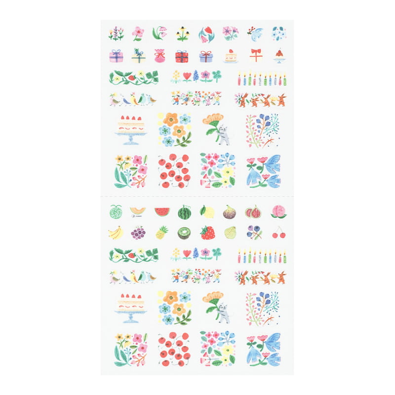 Dagbókarlímmiðar - blóm og ávextir
