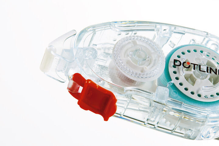 Transparent Mechanism Dotliner Tape, Strong Adhesive, Black