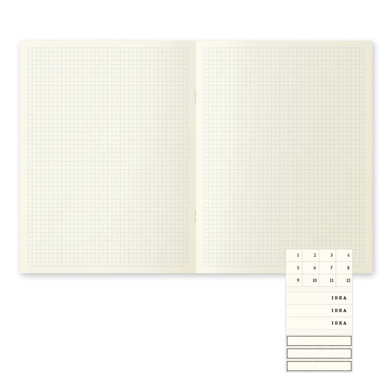 MD Notebook Light A4 - rúðustrikuð (3 í pakka)