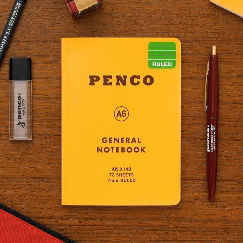 Penco PP línustrikuð glósubók (A6) Yellow