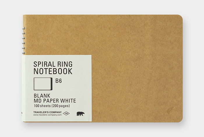 TRC SPIRAL RING NOTEBOOK - B6 - MD White
