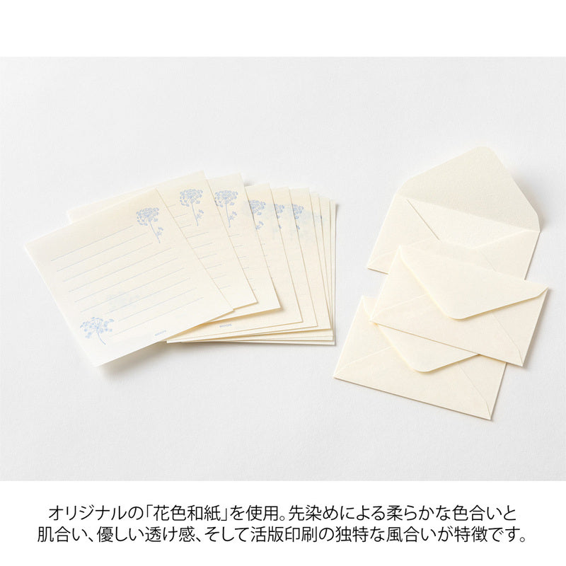 Bréfsefni úr japönskum washi pappír - blóm