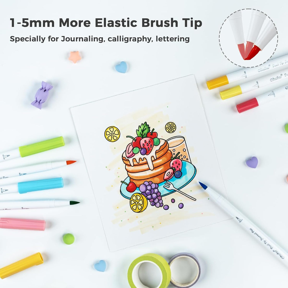 Ohuhu Journal Pens [80stk - brush & fine]