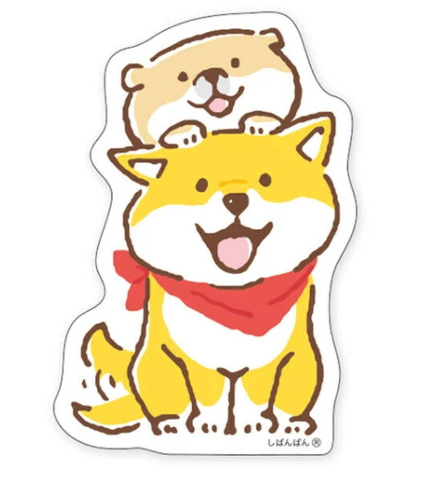 Stór límmiði - shiba
