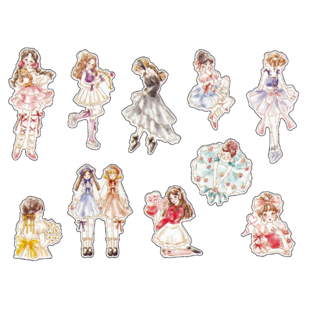 Límmiðar (40 í pakka) - harajuku stelpur