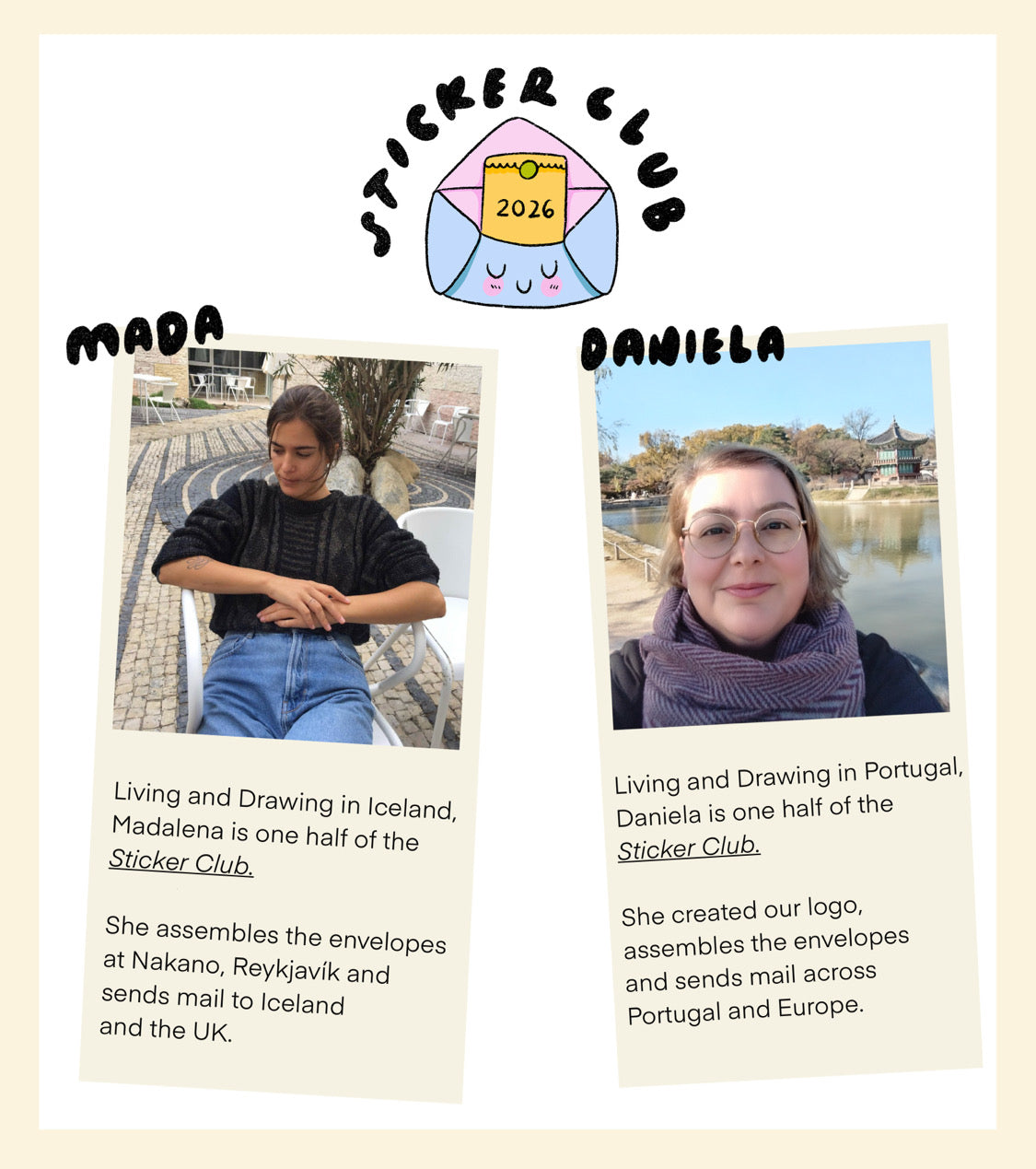 Sticker Club - Mada & Daniela / Límmiðaklúbbur - Mada & Daniela (janúar)