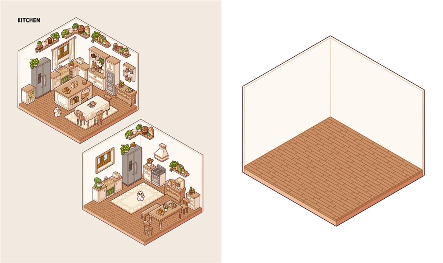 Límmiðabók - litla herbergið (búðu til þinn eigin heim)