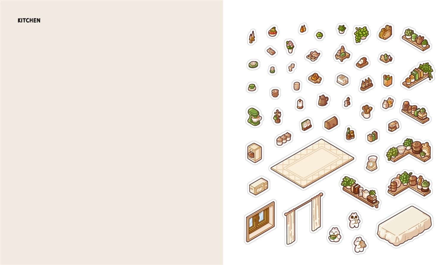 Límmiðabók - litla herbergið (búðu til þinn eigin heim)