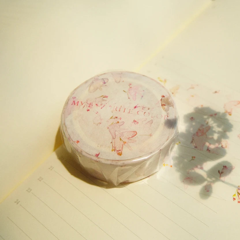 mikan manta washi límband - bleikur