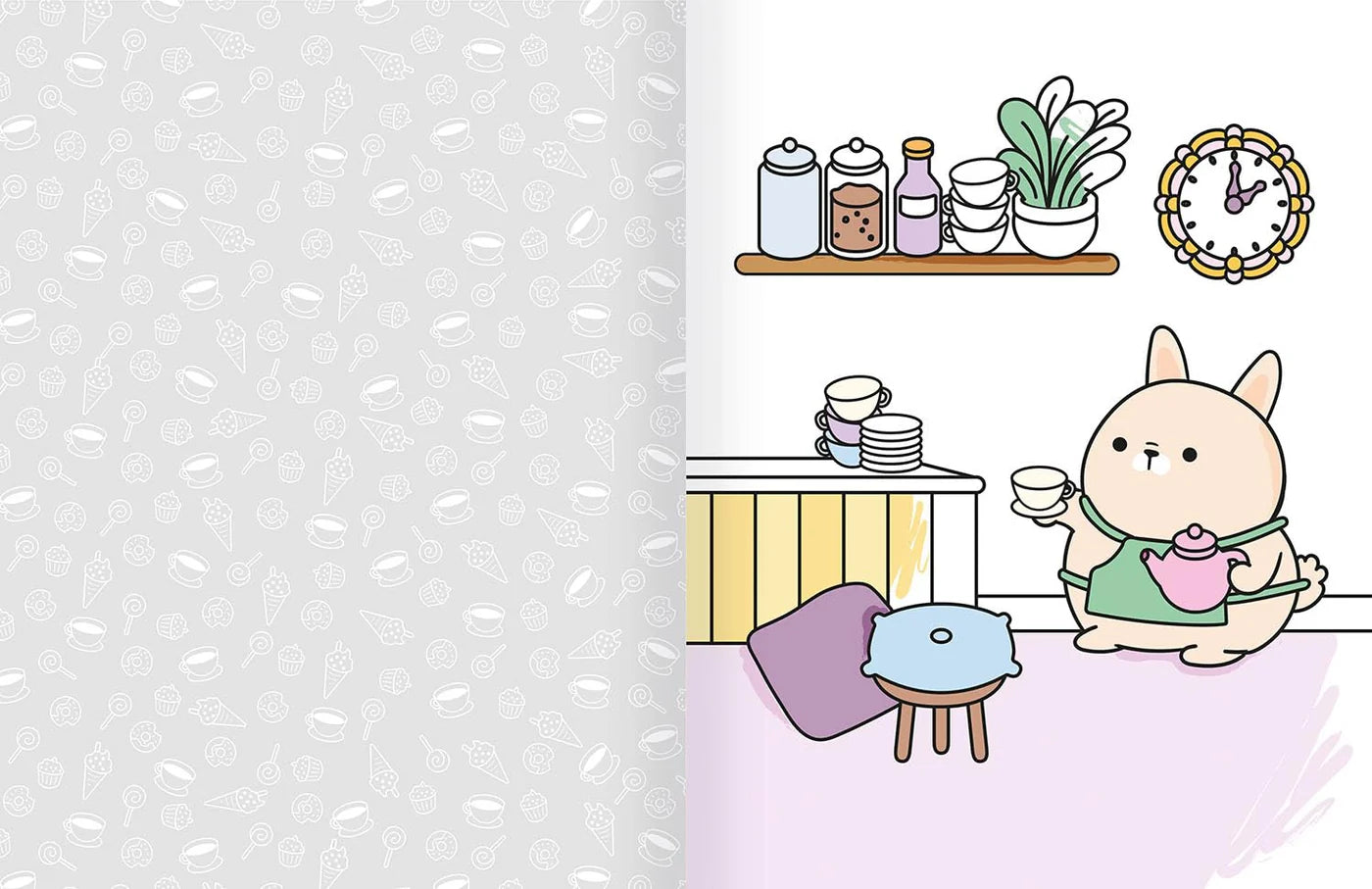 Lita og límmiðabók - Comfy Pet Café