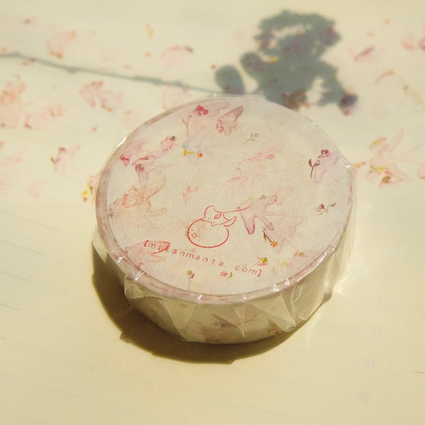 mikan manta washi límband - bleikur