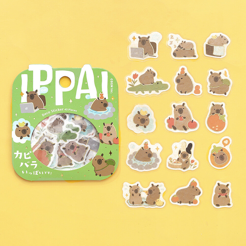 BGM 45 límmiðar í pakka ippai! - capybara