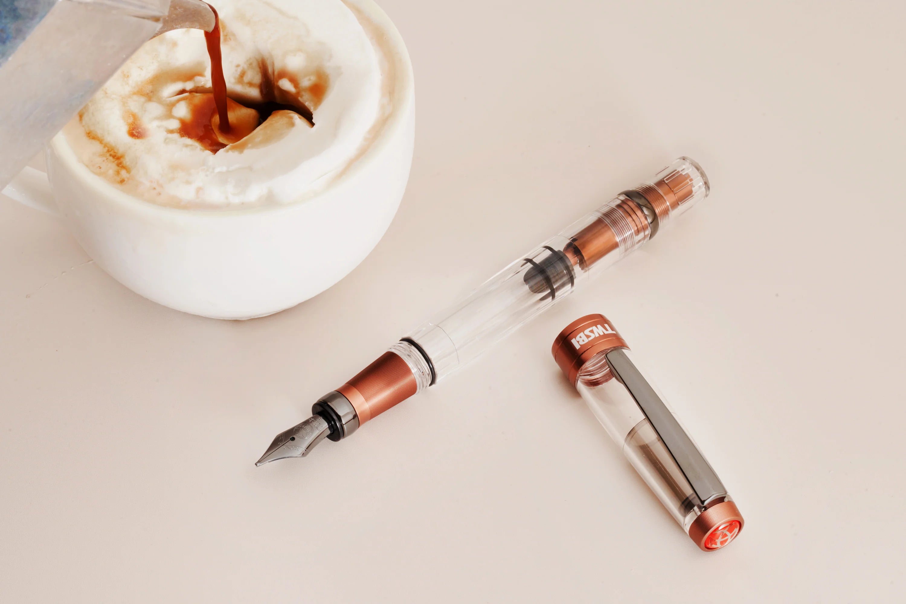 TWSBI DIAMOND 580 AL R AFFOGATO with ONYX FOUNTAIN PEN (FORPÖNTUN)