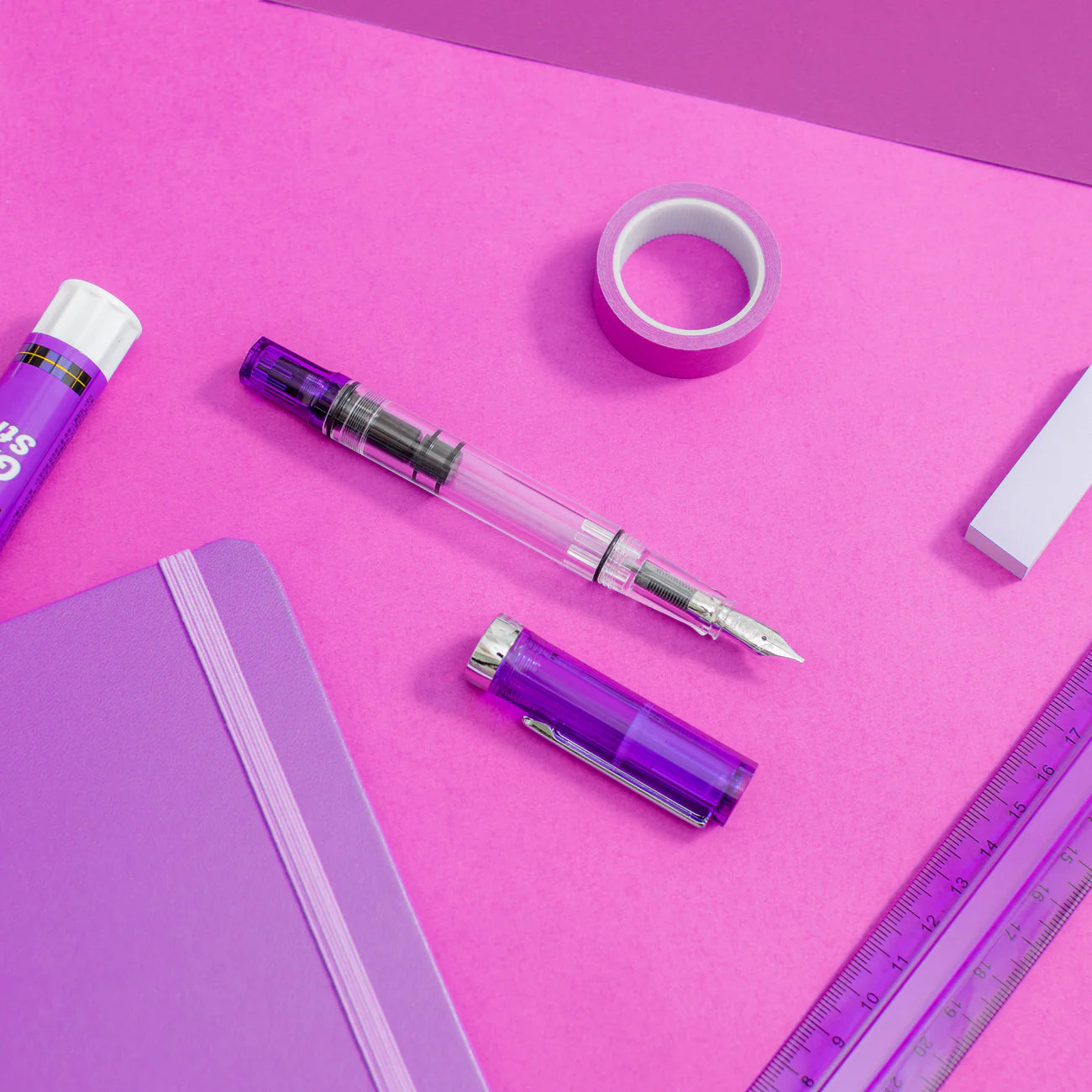 TWSBI ECO TRANSPARENT PURPLE FOUNTAIN PEN - EF/F/M