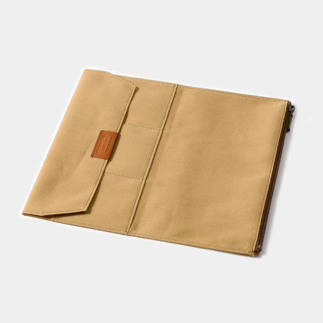 TF Traveler's Notebook Cotton Zipper Case Regular Size - BEIGE