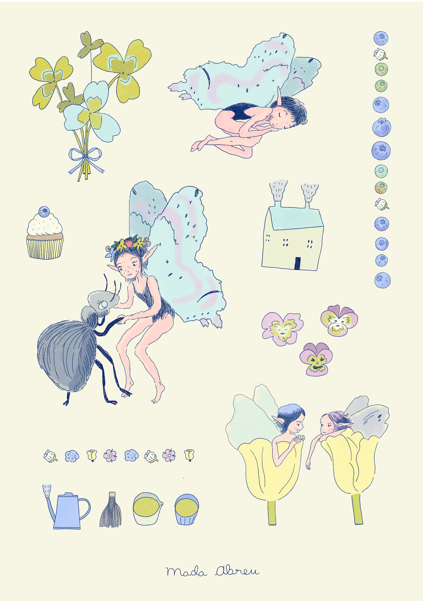 Mada Abreu límmiðaspjald - fairy #4