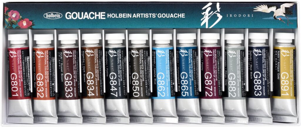 Holbein gvass (Artists' Gouache) 12 x 15ml - Winter